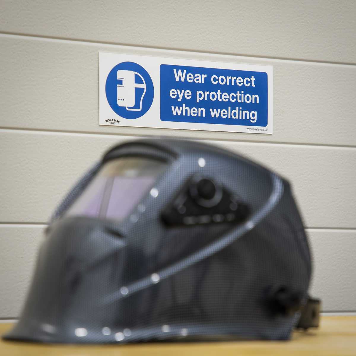 Worksafe SS54V1 Worksafe® Wear Eye Protection When Welding Safety Sign - Self-Adhesive Vinyl