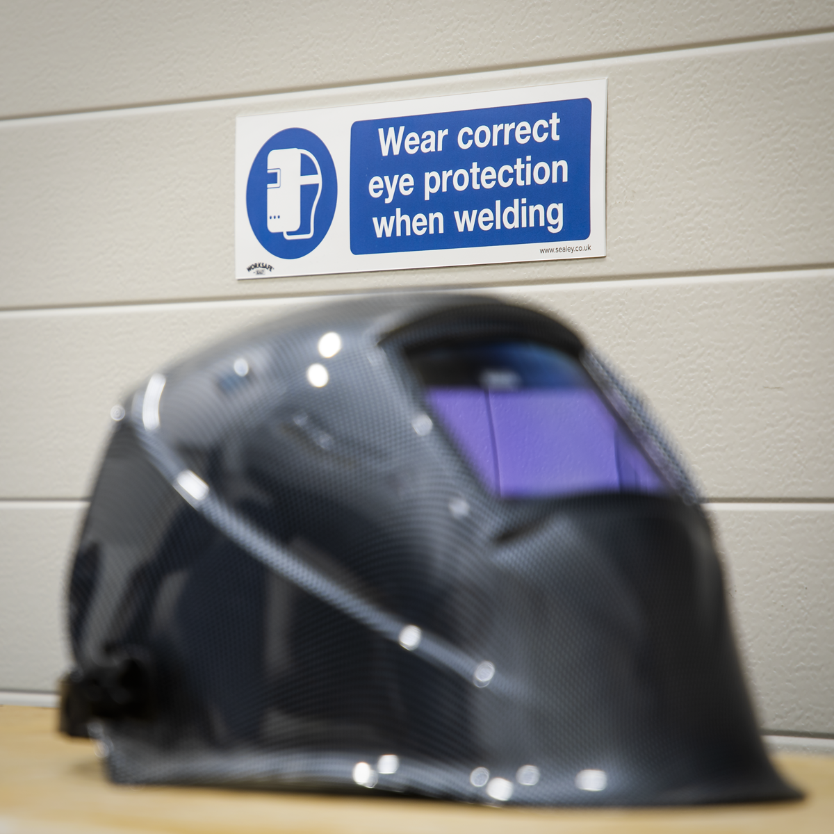 Worksafe SS54V1 Worksafe® Wear Eye Protection When Welding Safety Sign - Self-Adhesive Vinyl
