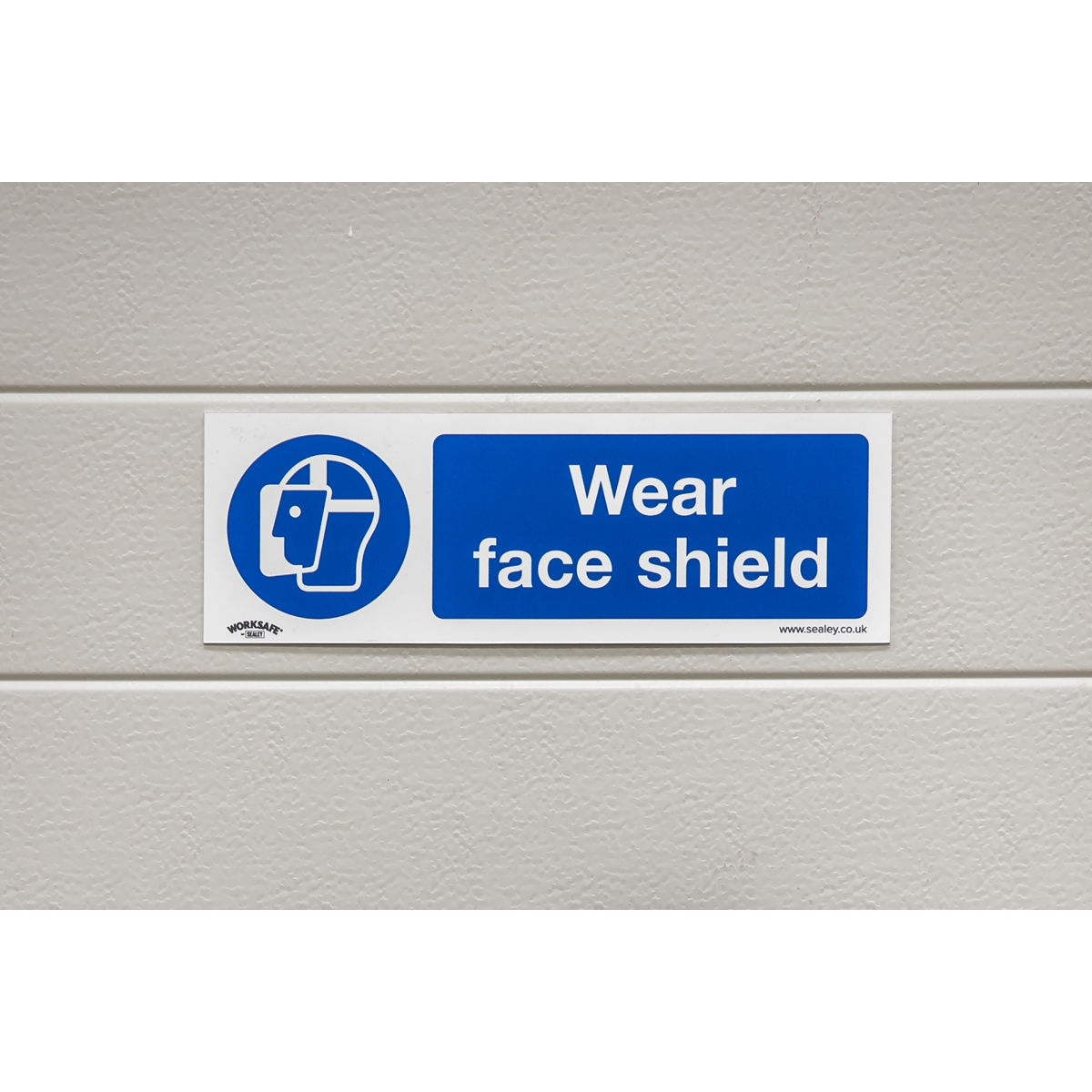 Worksafe SS55P10 Worksafe® Wear Face Shield Safety Sign, Rigid Plastic - Pack of 10