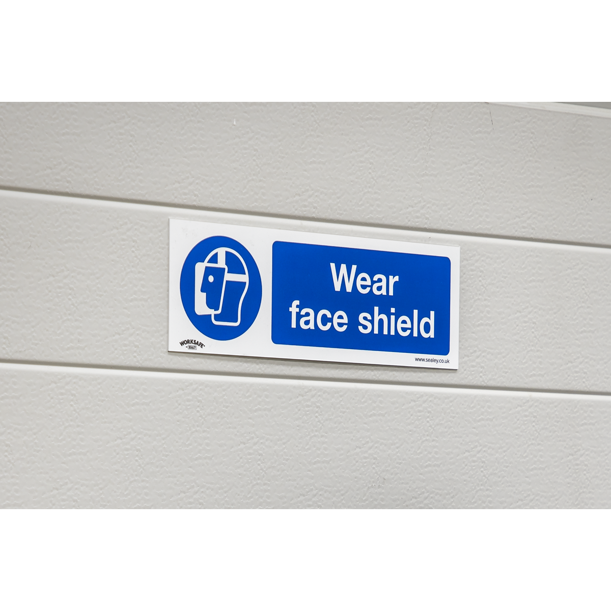Worksafe SS55P10 Worksafe® Wear Face Shield Safety Sign, Rigid Plastic - Pack of 10