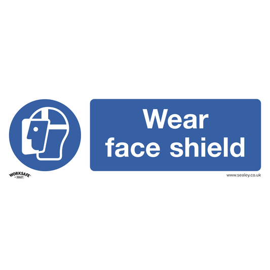 Worksafe SS55P10 Worksafe® Wear Face Shield Safety Sign, Rigid Plastic - Pack of 10