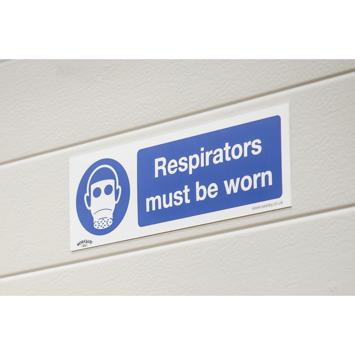 Worksafe SS56P10 Worksafe® Respirators Must Be Worn Safety Sign, Rigid Plastic - Pack of 10