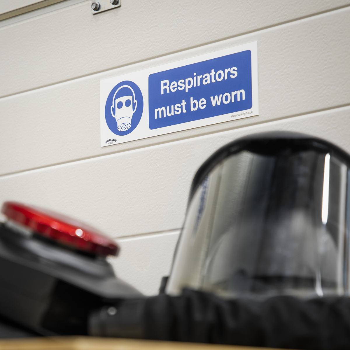 Worksafe SS56P10 Worksafe® Respirators Must Be Worn Safety Sign, Rigid Plastic - Pack of 10