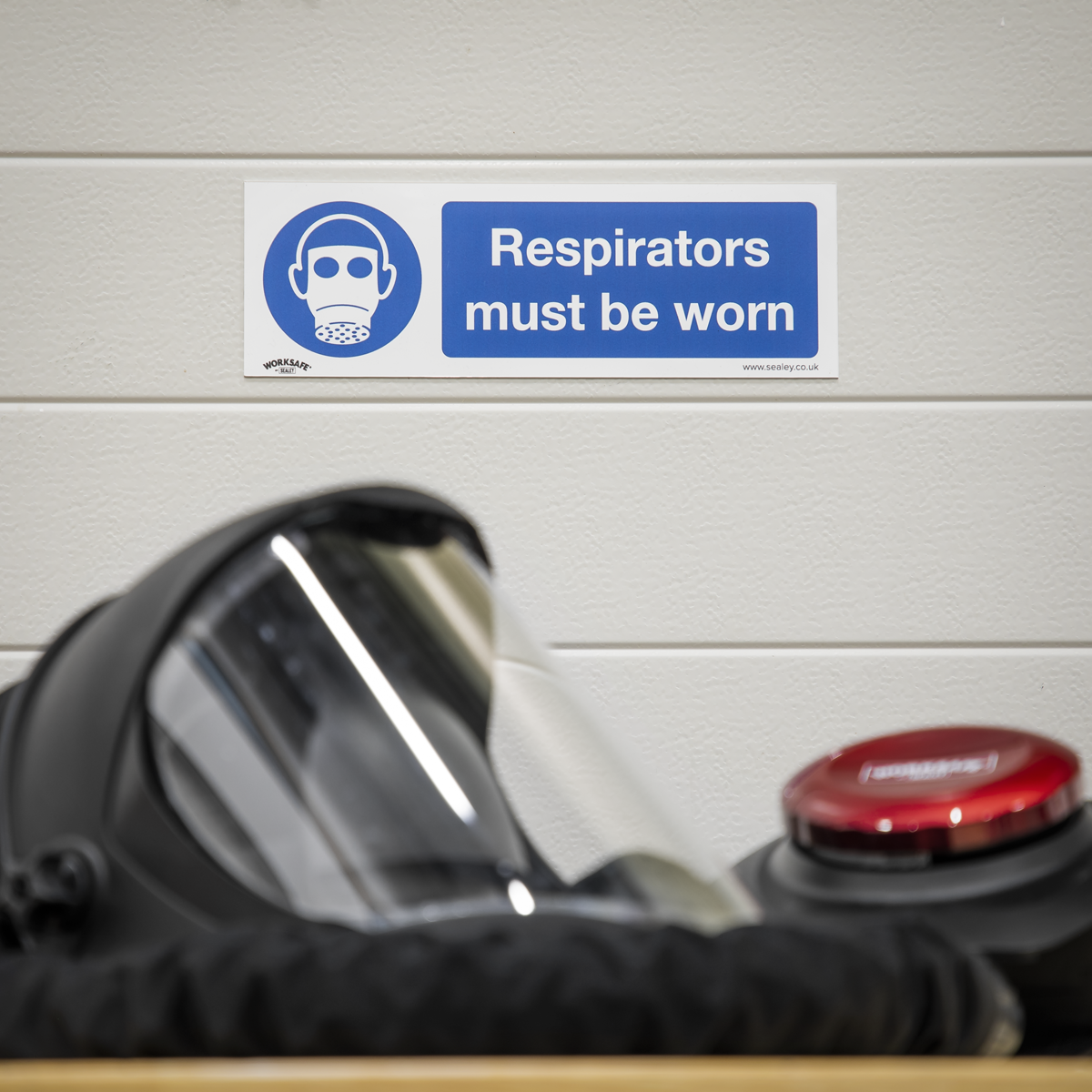 Worksafe SS56P1 Worksafe® Respirators Must Be Worn Safety Sign - Rigid Plastic
