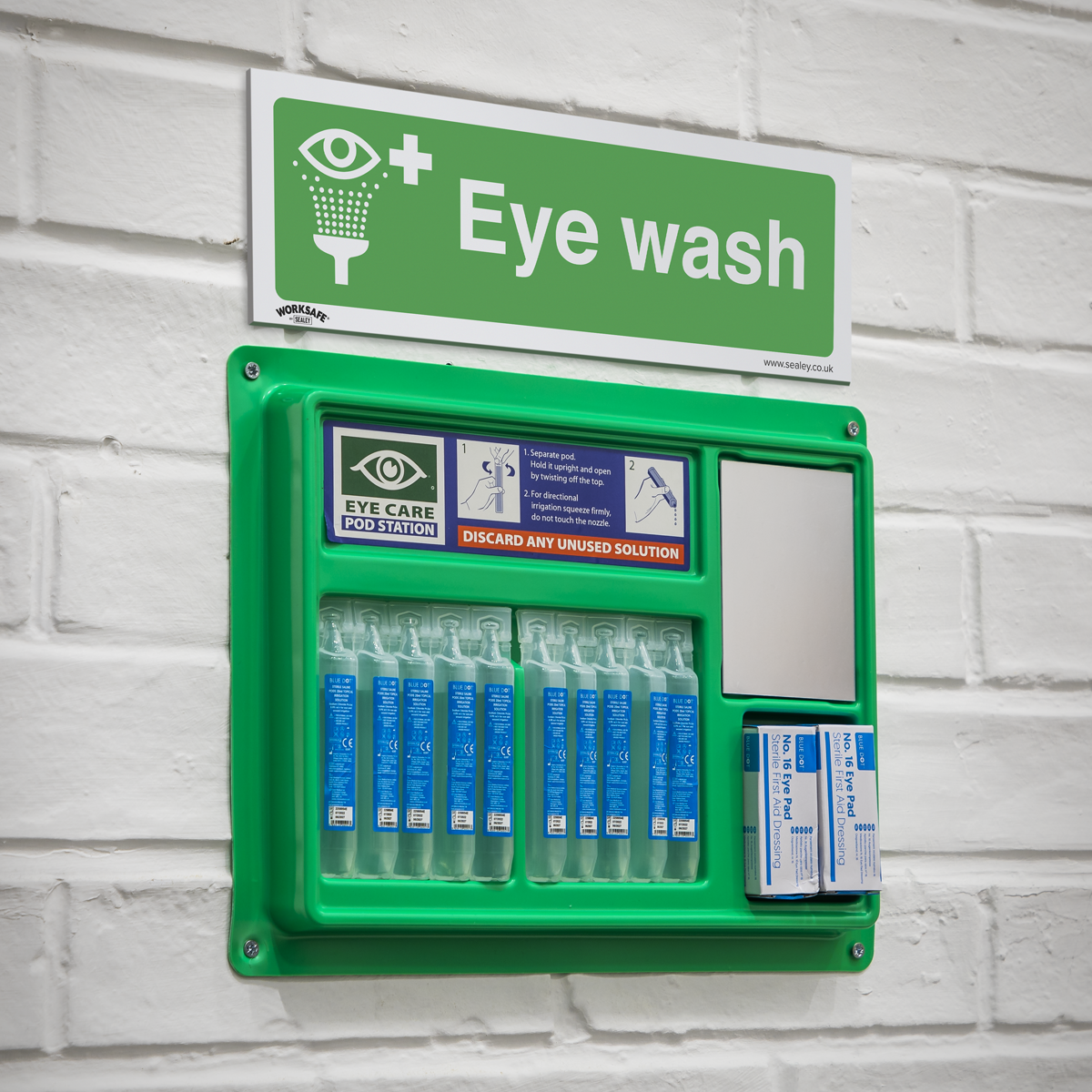 Worksafe SS58P1 Worksafe® Eye Wash Safety Sign - Rigid Plastic