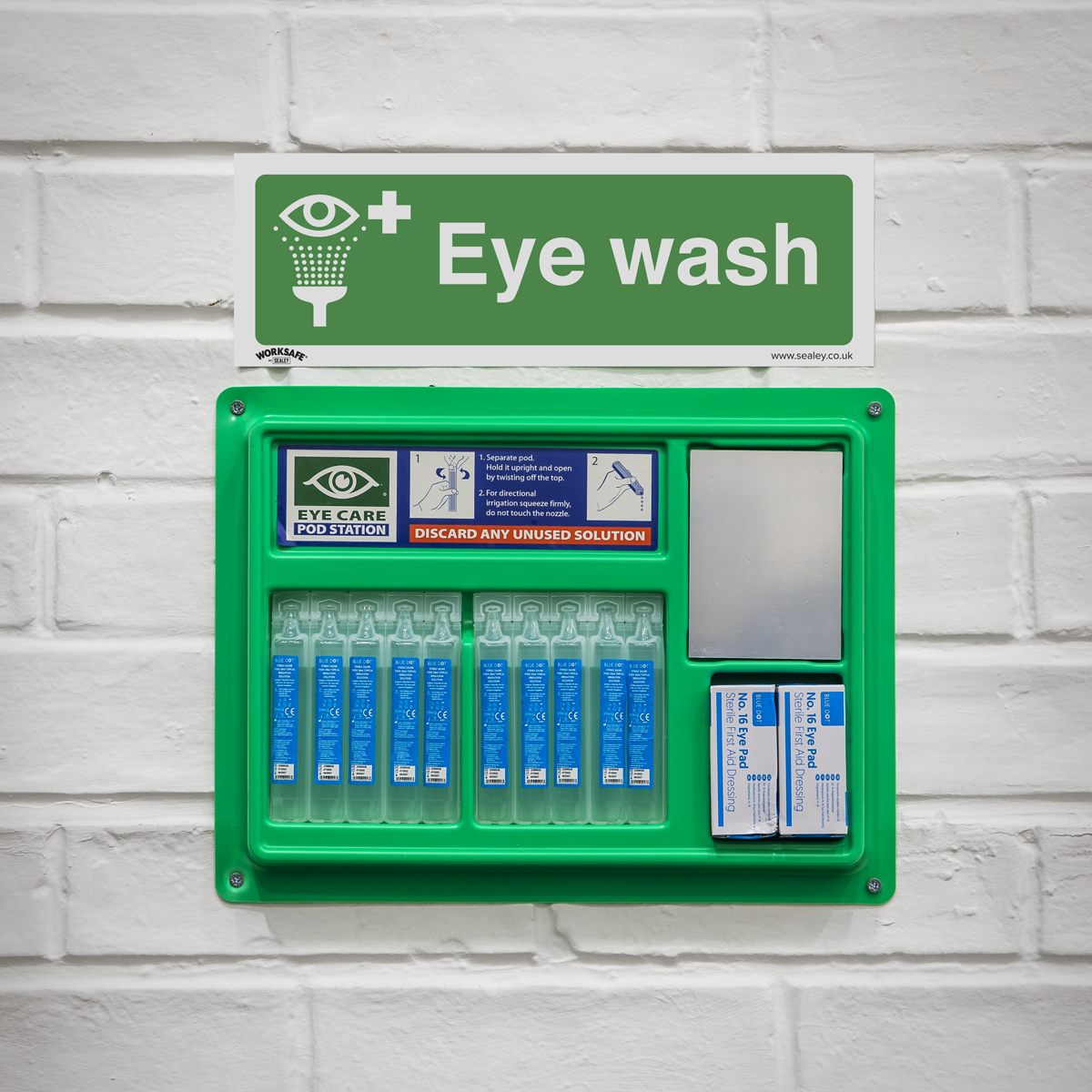 Worksafe SS58P1 Worksafe® Eye Wash Safety Sign - Rigid Plastic