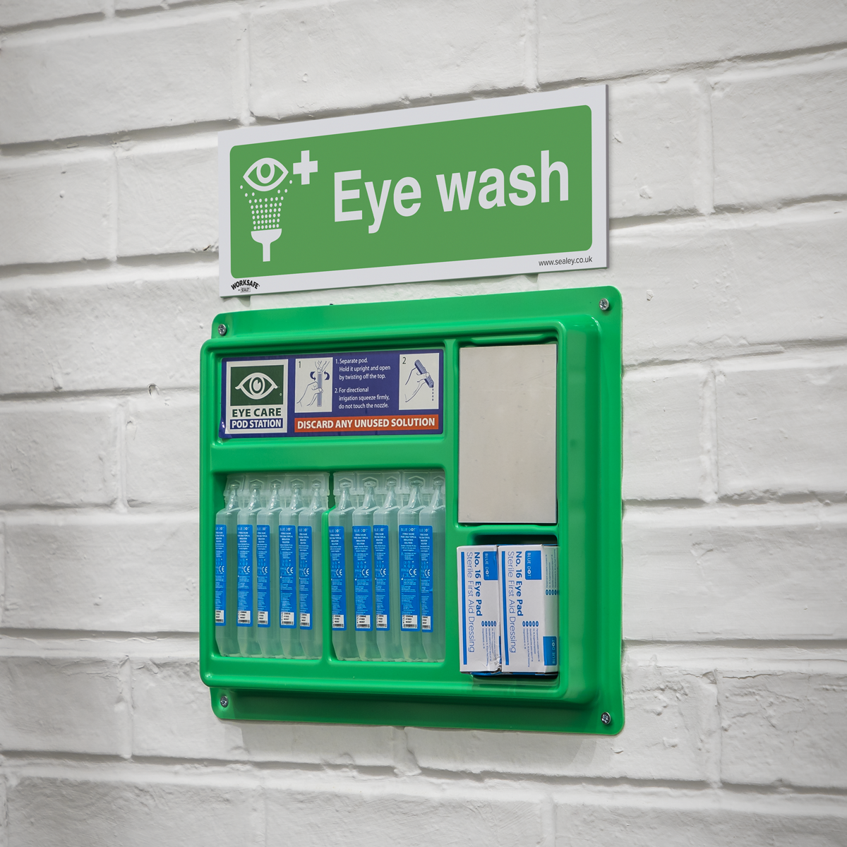 Worksafe SS58P1 Worksafe® Eye Wash Safety Sign - Rigid Plastic