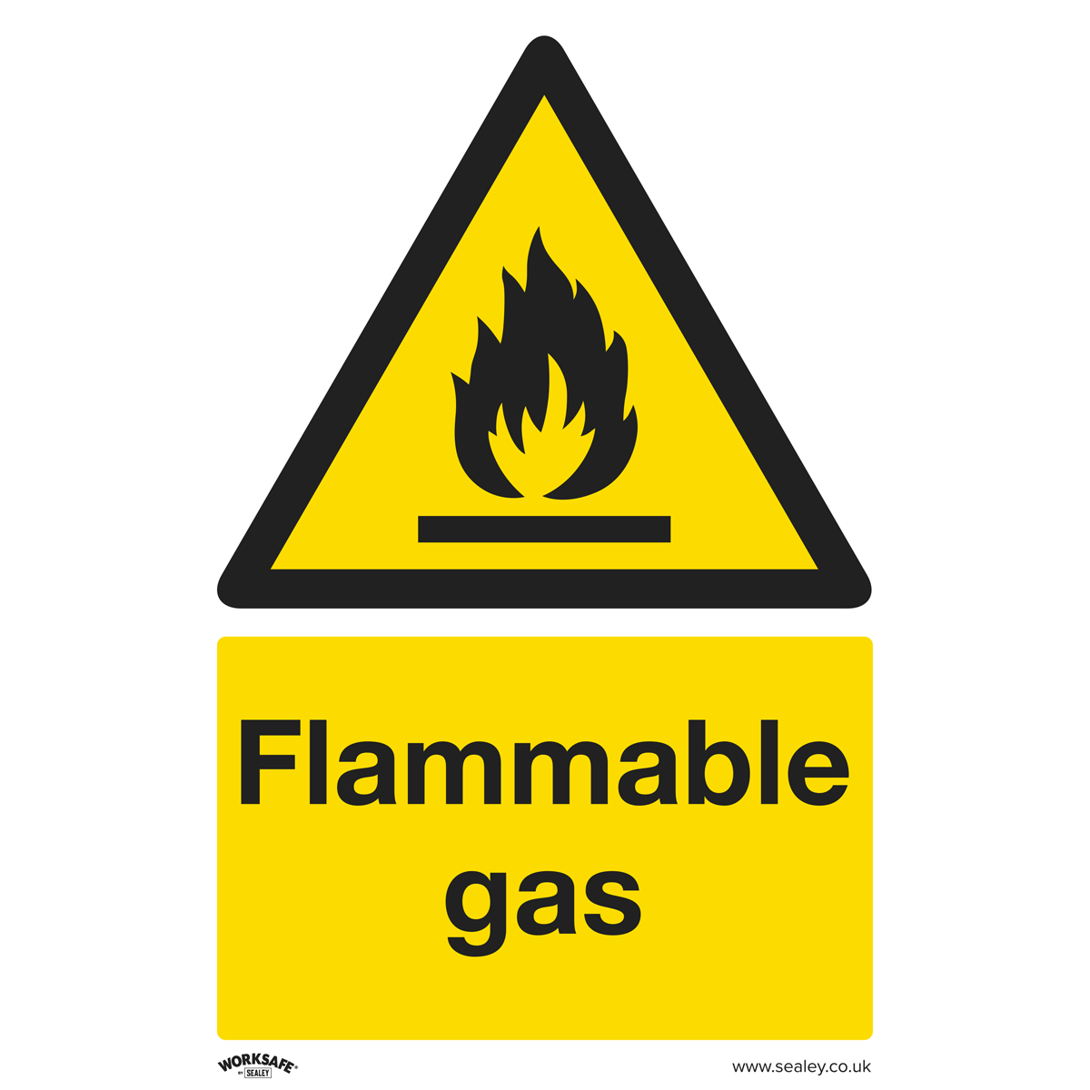Worksafe SS59V1 Worksafe® Flammable Gas Safety Sign - Self-Adhesive Vinyl