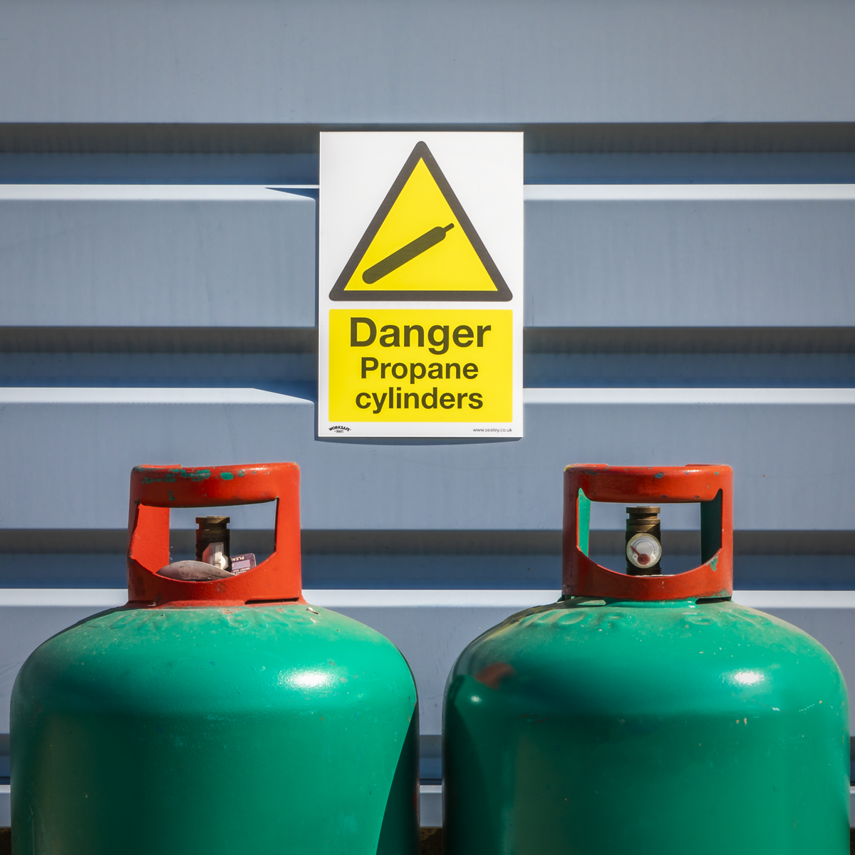 Worksafe SS62V10 Worksafe® Danger Propane Cylinders Safety Sign - Self-Adhesive Vinyl