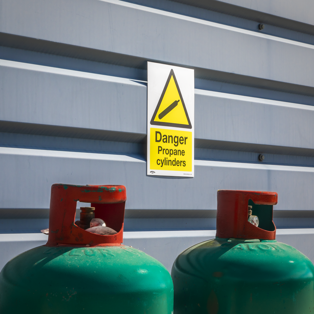 Worksafe SS62V1 Worksafe® Danger Propane Cylinders Safety Sign - Self-Adhesive Vinyl