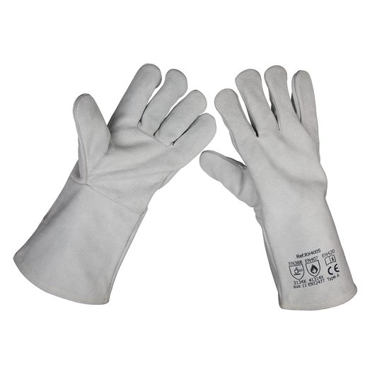 Worksafe SSP151 Worksafe Heavy-Duty Leather Lined Welding Gauntlets, Extra-Large - Pair