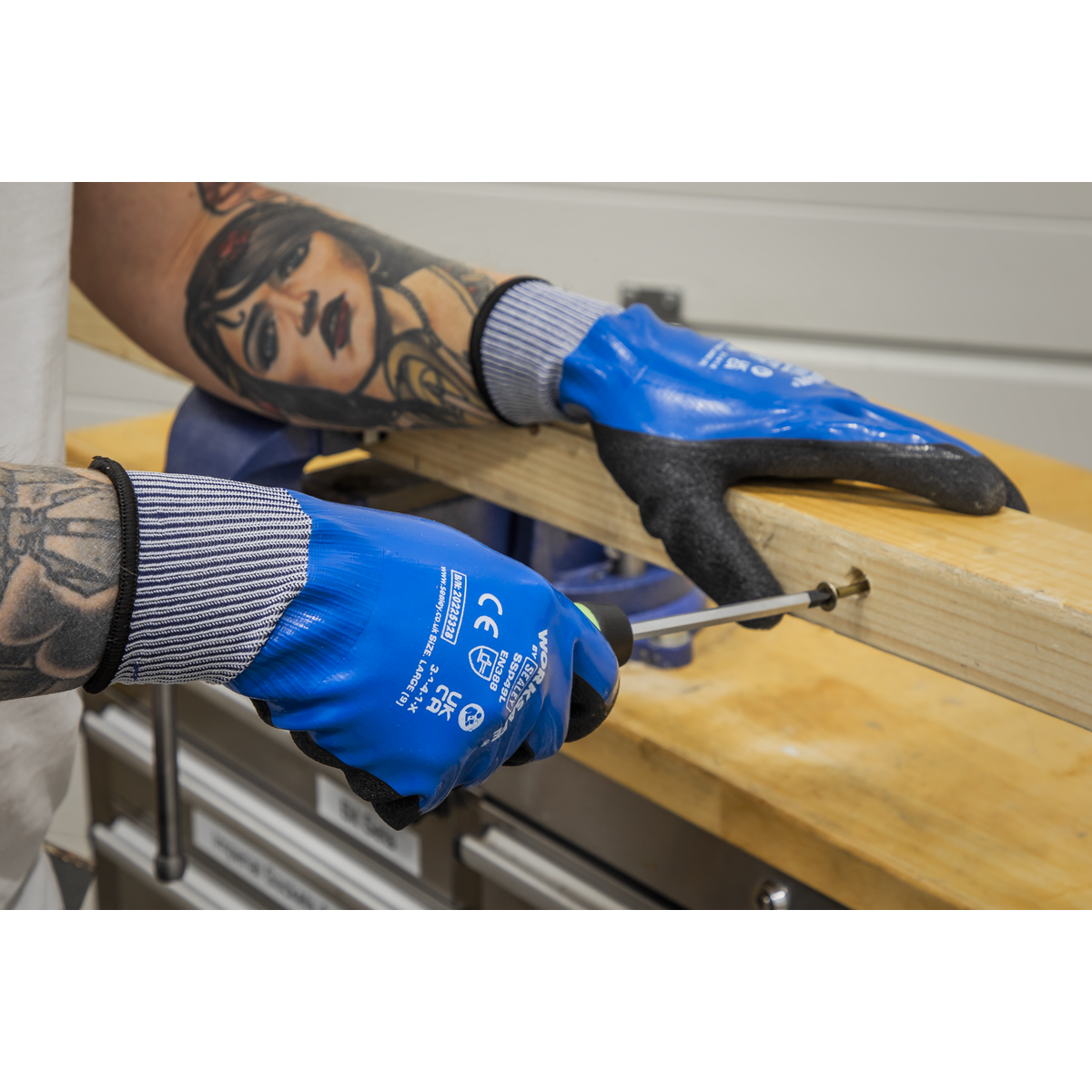Worksafe SSP49L/6 Worksafe® Waterproof Latex Gloves, Large - Pack of 6 Pairs