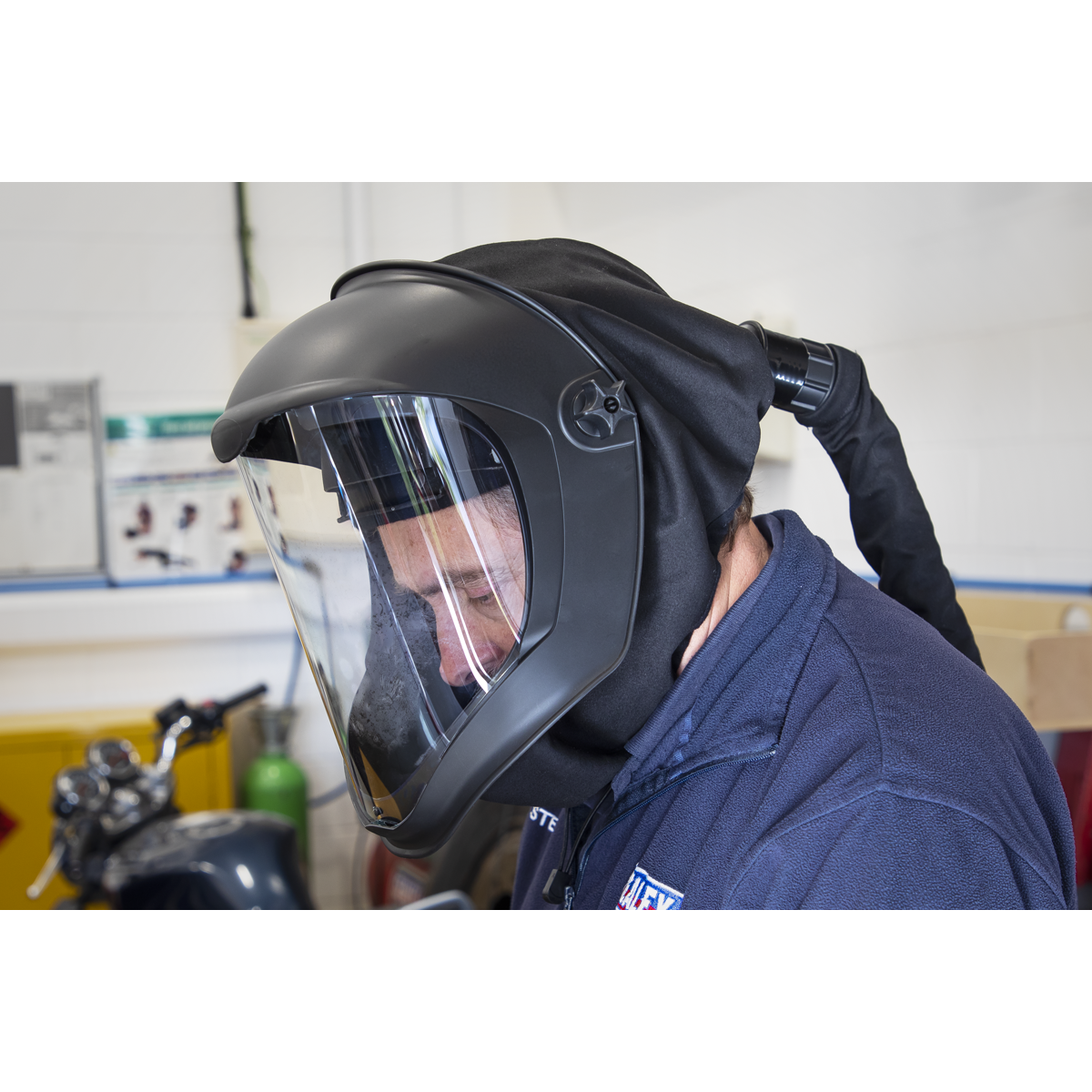 Worksafe SSP80PAPR Worksafe® Deluxe Face Shield with Powered Air Purifying Respirator (PAPR)