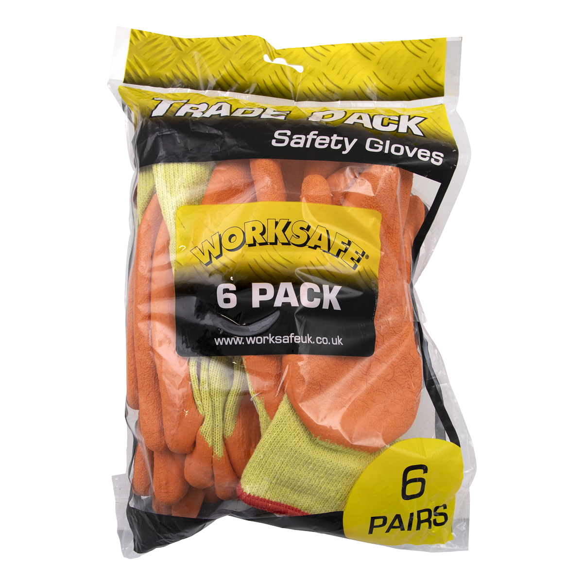 Worksafe TSP121L/6 Worksafe® Super Grip Knitted Gloves with Latex Palm, Large - Pack of 6 Pairs