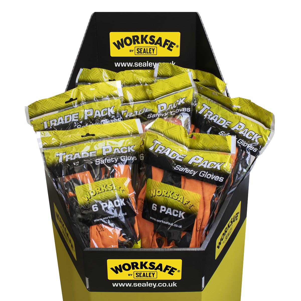 Worksafe TSP140L/6 Worksafe® Foam Latex Grippa Gloves, Large - Pack of 6 Pairs