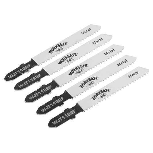 Worksafe WJT118BF Worksafe® Jigsaw Blade for Metal 55mm 12tpi - Pack of 5