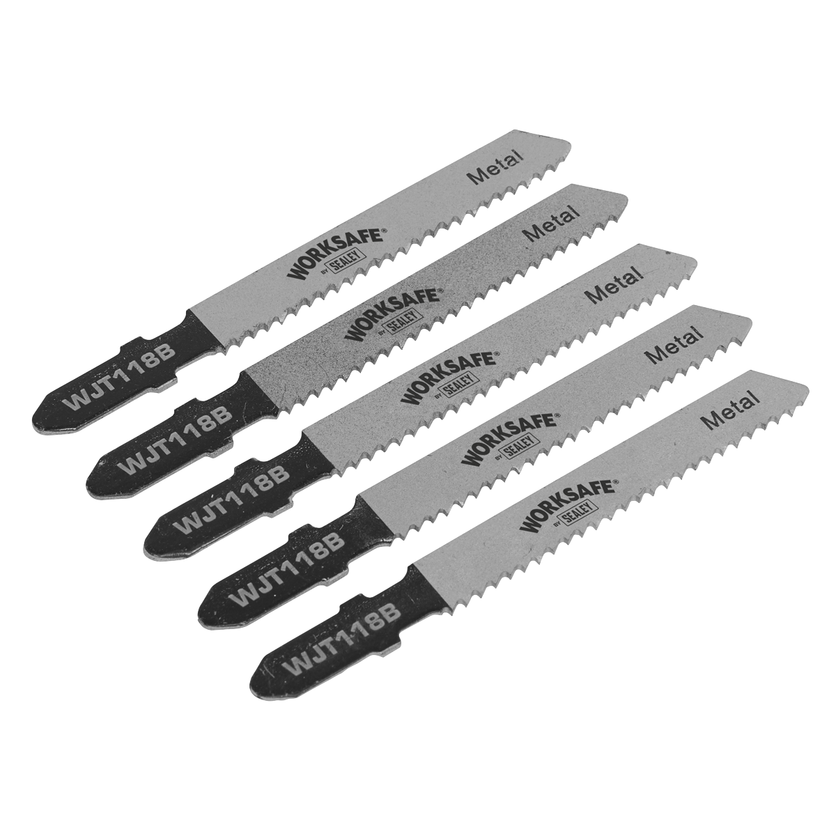 Worksafe WJT118B Worksafe® Jigsaw Blade for Metal 55mm 12tpi - Pack of 5