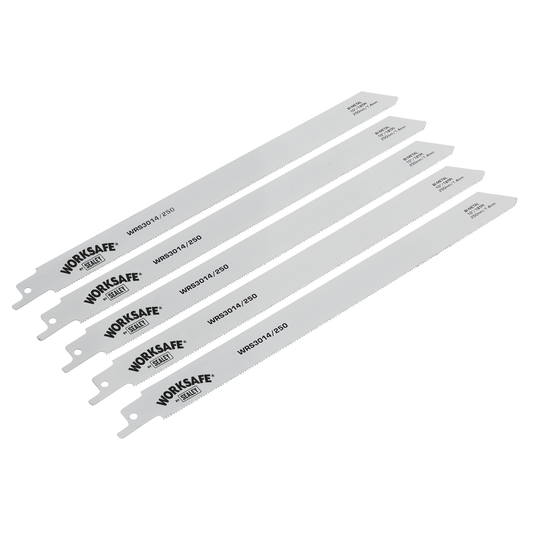 Worksafe WRS3014/250 Worksafe® Reciprocating Saw Blade for Metal 250mm 18tpi - Pack of 5